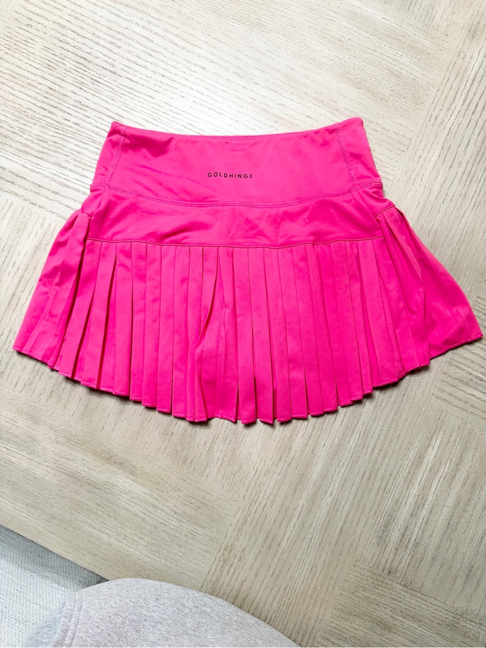 Goldhinge Hot Pink Pleated Performance Skirt